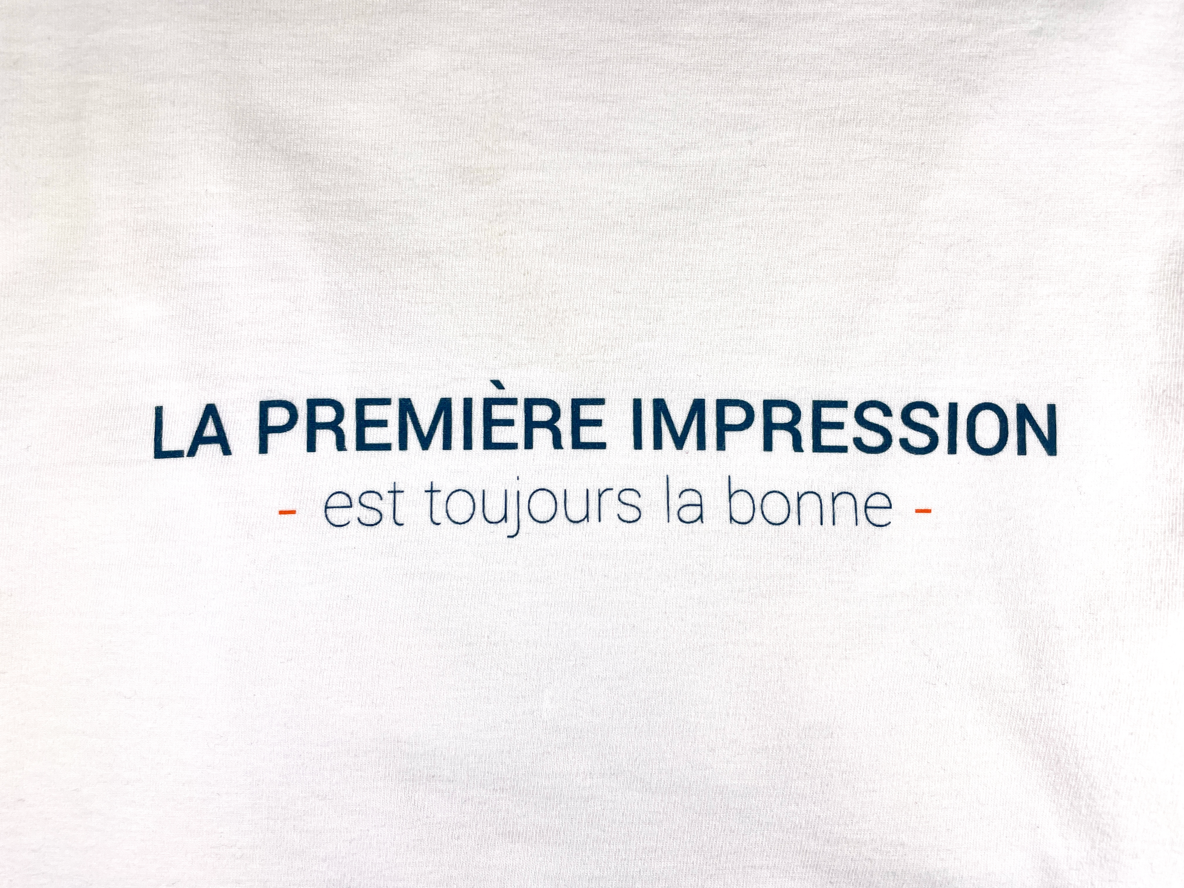 Tee-shirt DAGOMA x La Gentle Factory "La première impression est toujours la bonne" (taille M)