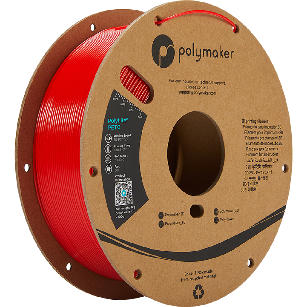 Filament PolyLite PETG 1,75mm - Rouge