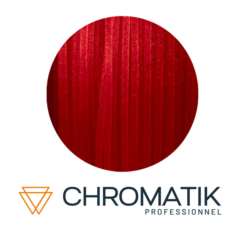 Filament Chromatik Professionnel Nylon Glass 1.75mm 3000g 7621 C - Rouge Fluo Translucide