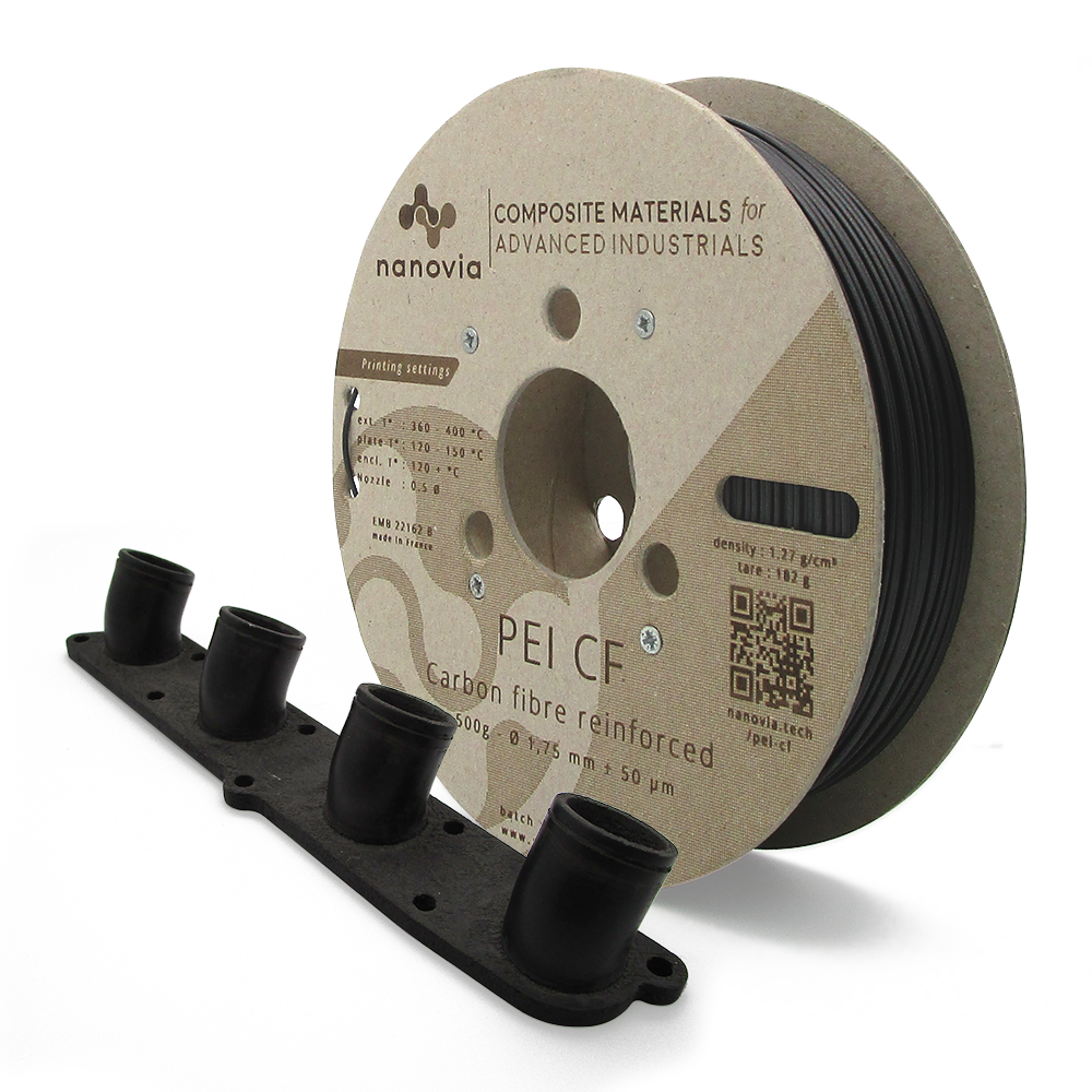 Filament Nanovia PEI CF 0.5kg 1.75mm Noir