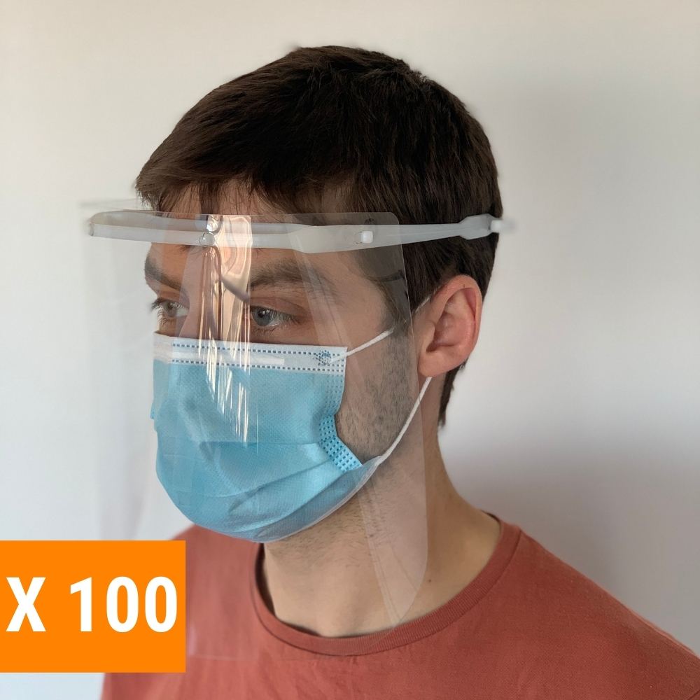 Pack 100 visières de protection