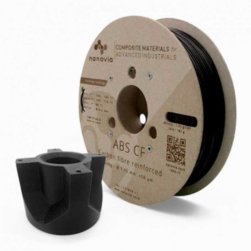 [DKU009546] Filament Nanovia ABS CF 2kg 1.75mm Noir